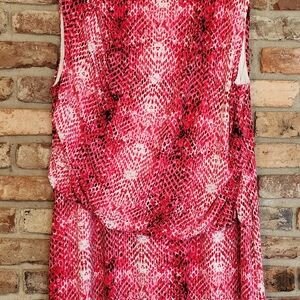 Anne Klein Vibrant Pink Patterned Dress